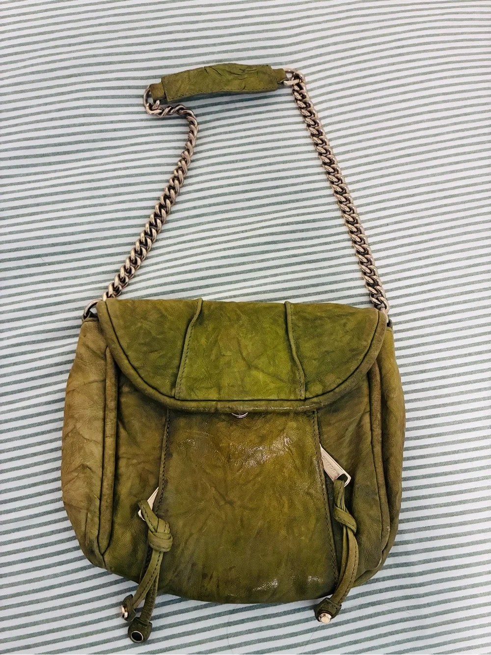 Joy Gryson Haylie green leather handbag purse